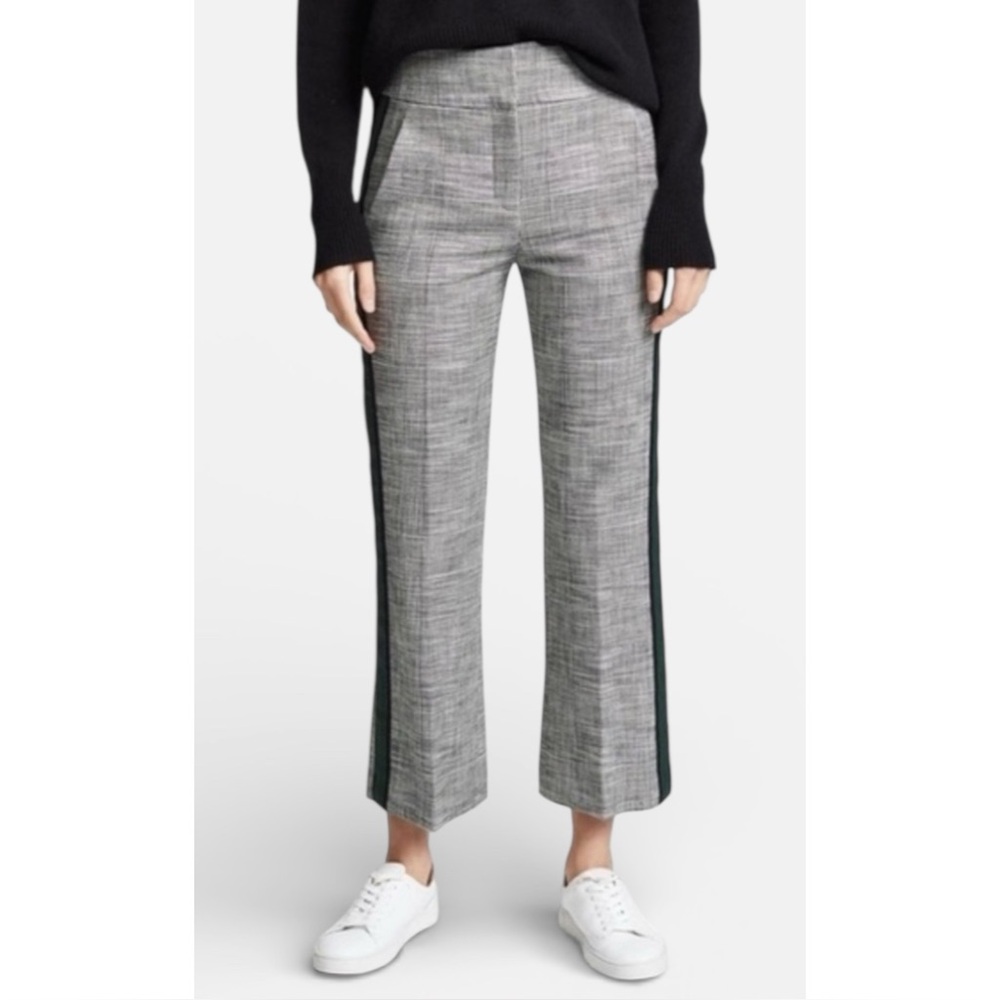VERONICA BEARD | $395 Cormac Glen Plaid Cropped Trouser in Grey Motif, Size 6 - Picture 12 of 13